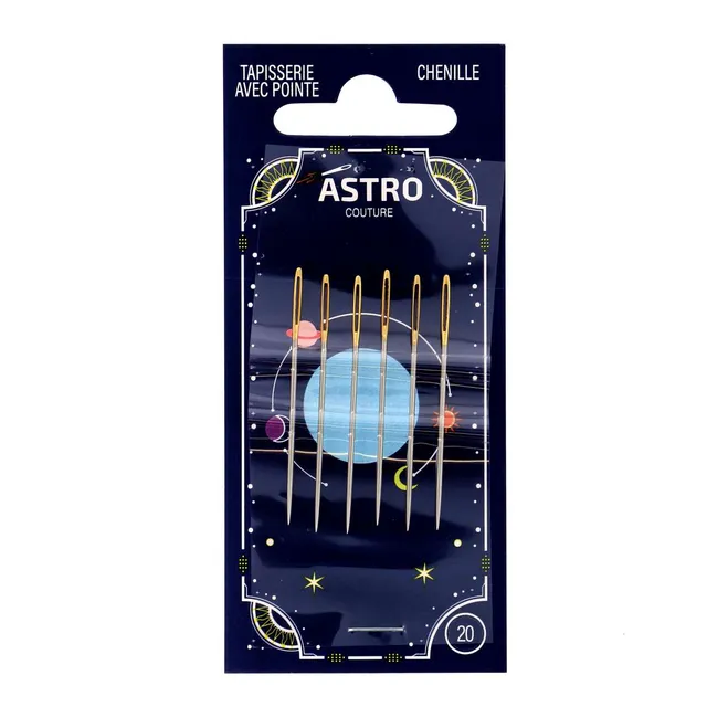 Bohin Aiguilles Astro Couture tapisserie pointe n°22 x6 laine