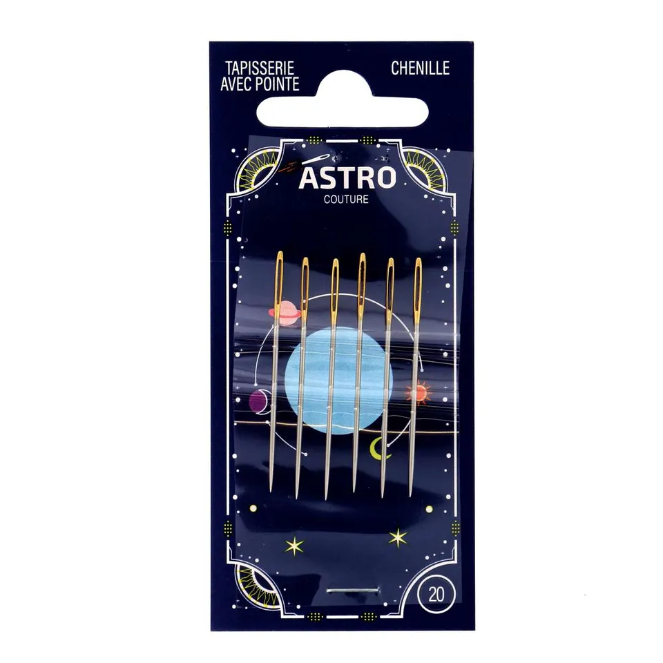 Bohin Aiguilles Astro Couture tapisserie pointe n°22 x6 laine