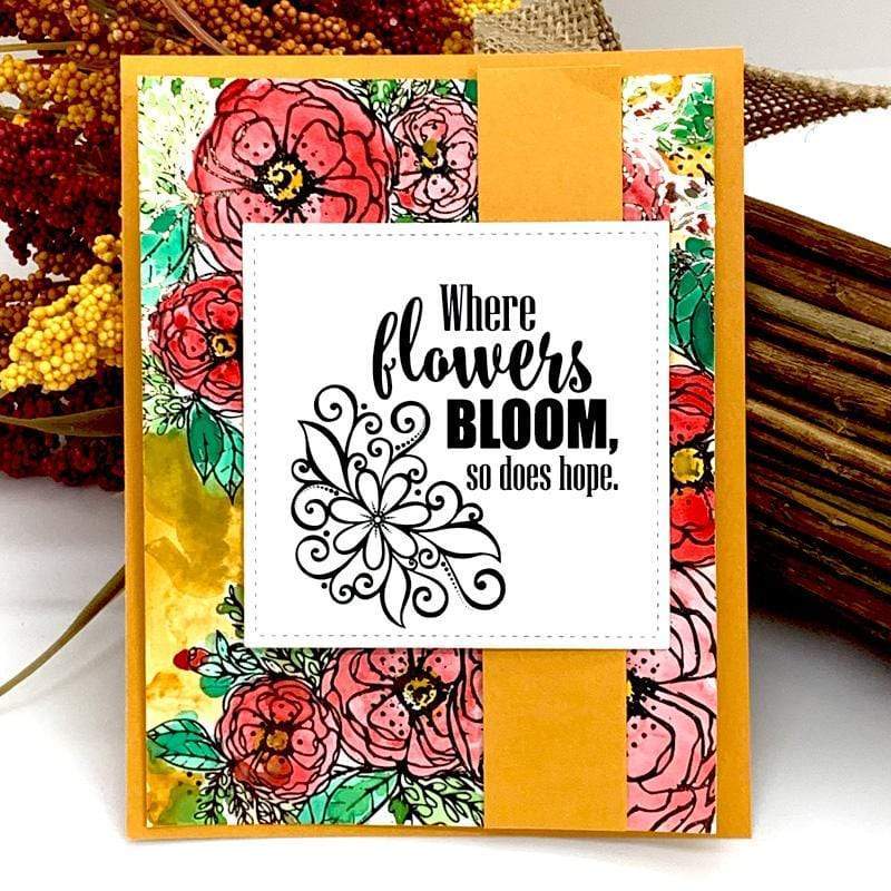 Unity Stamp Co. Carte Toner Flowers Devine 8 pcs