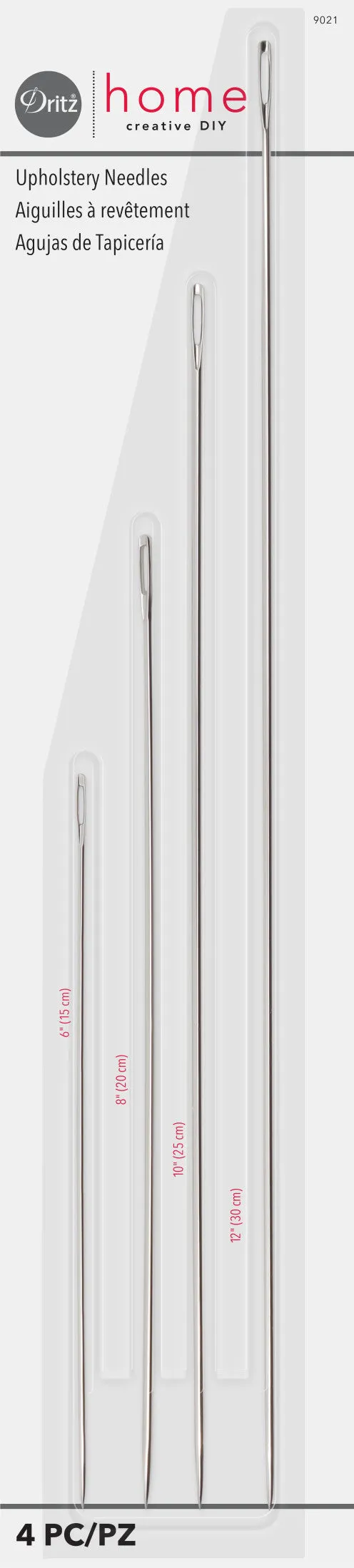 Dritz Aiguilles tapissier droites assorties x4
