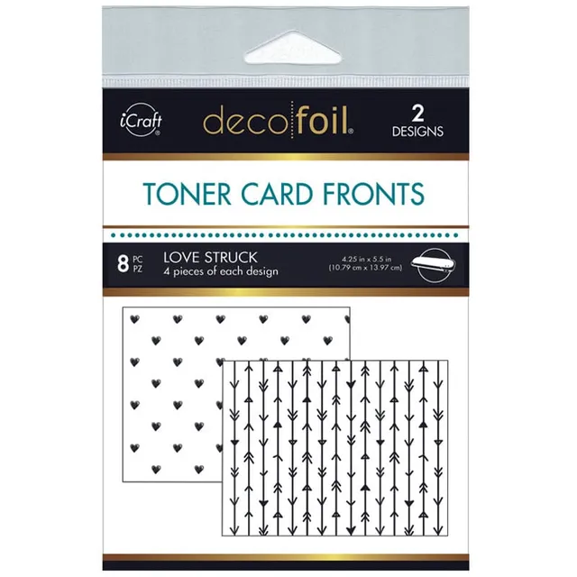 Deco Foil Toner Card Fronts Love Struck cartes A2 coeurs
