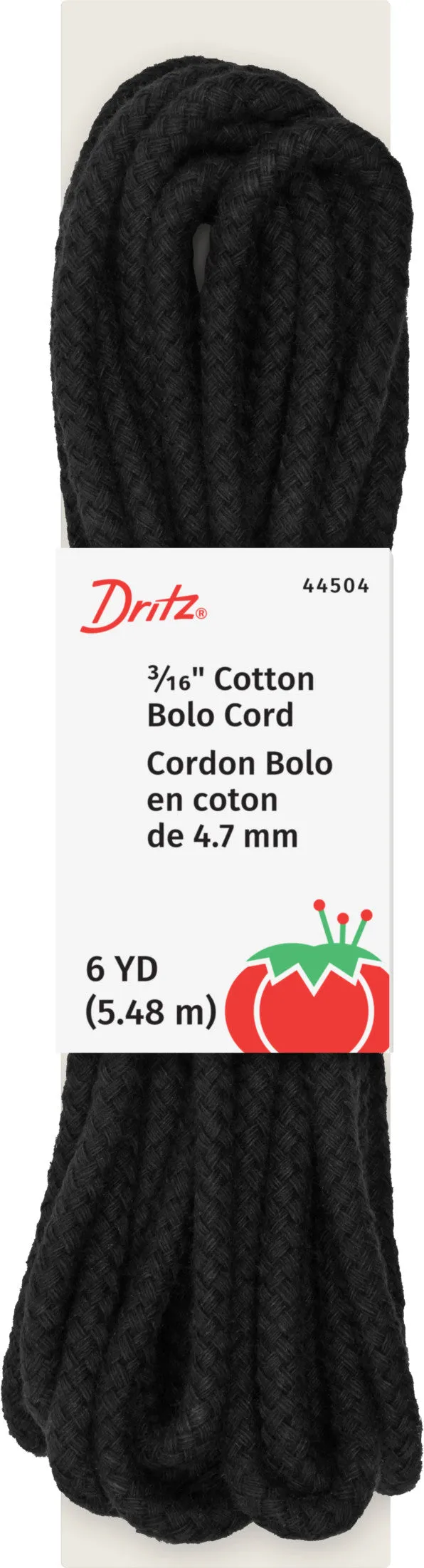 Dritz Cordon Coton Bolo Noir pour Couture Tissu