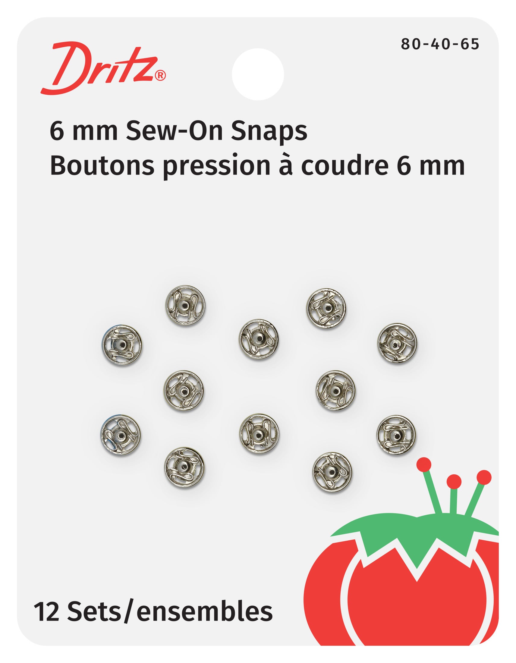 Dritz Fasteners pressions à coudre 4/0 noir vêtement