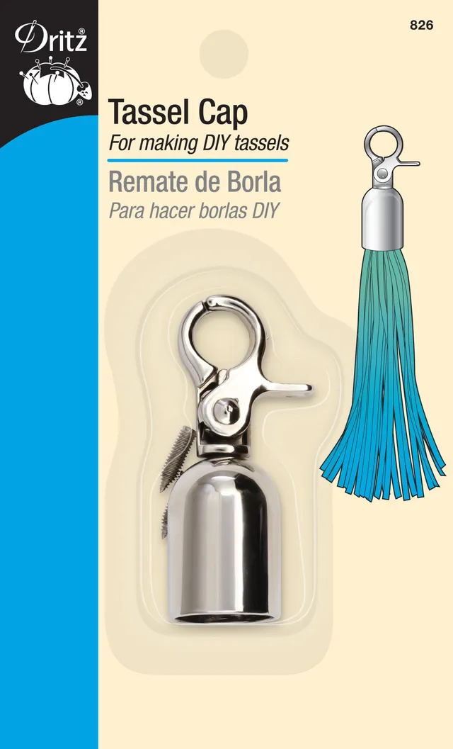 Dritz Embout pompon nickel fermoir mousqueton