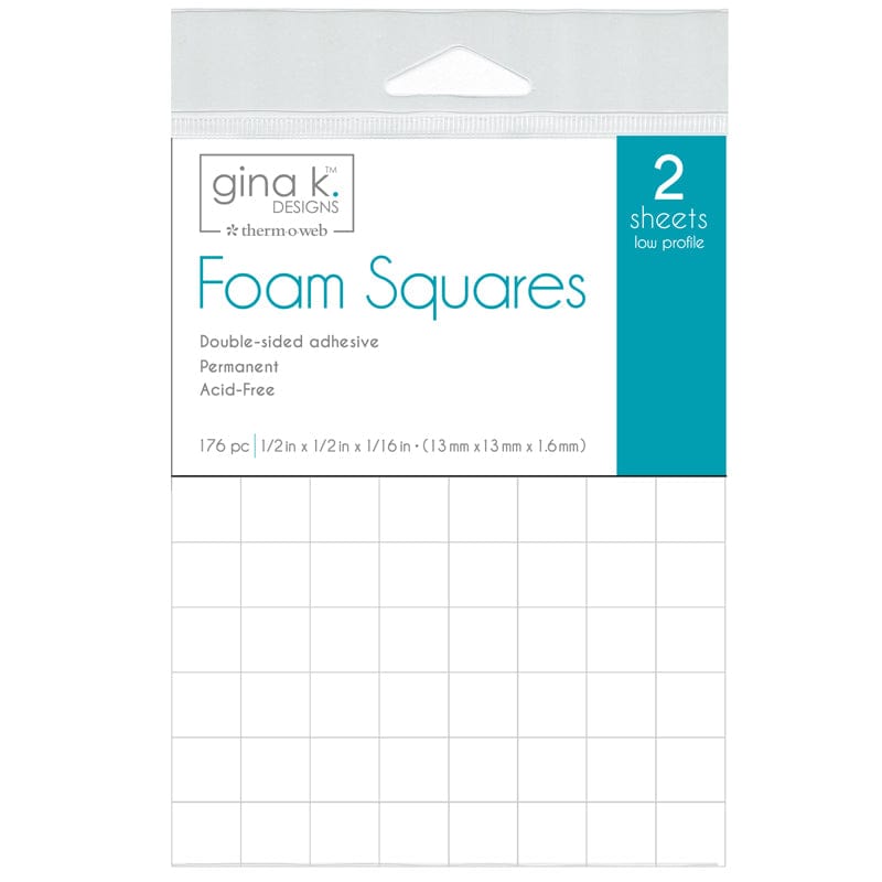 Gina K. Designs mousse adhésive blanche 1,27 cm 176 pcs
