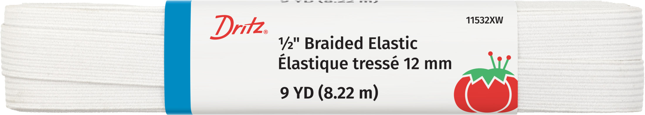 Dritz élastique tressé blanc 12 mm couture