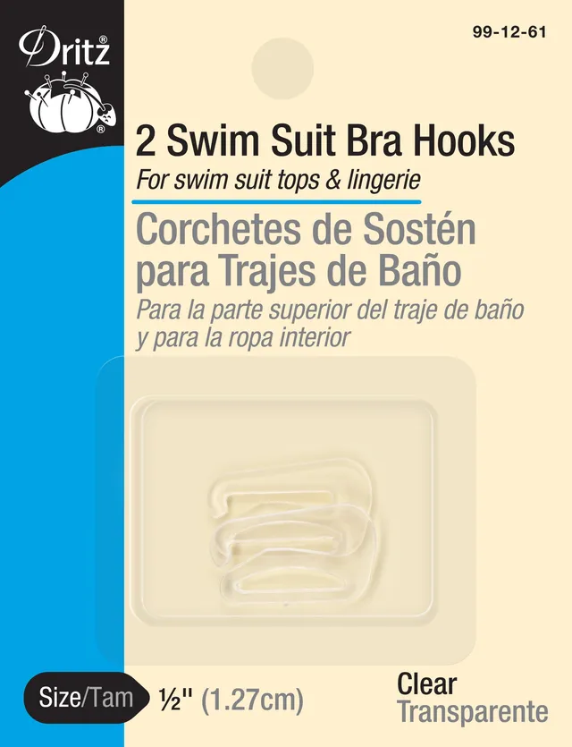 Dritz Fasteners Closures agrafe maillot 1/2" transparent x2 plastique