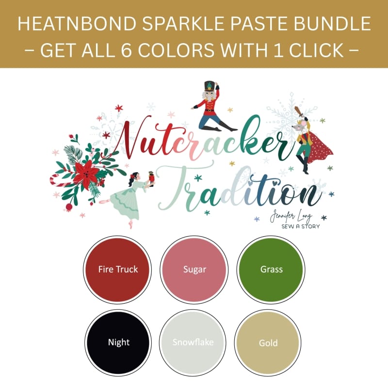 HeatnBond Sew a Story Sparkle Paste pâte paillettes casse-noisette lot 6