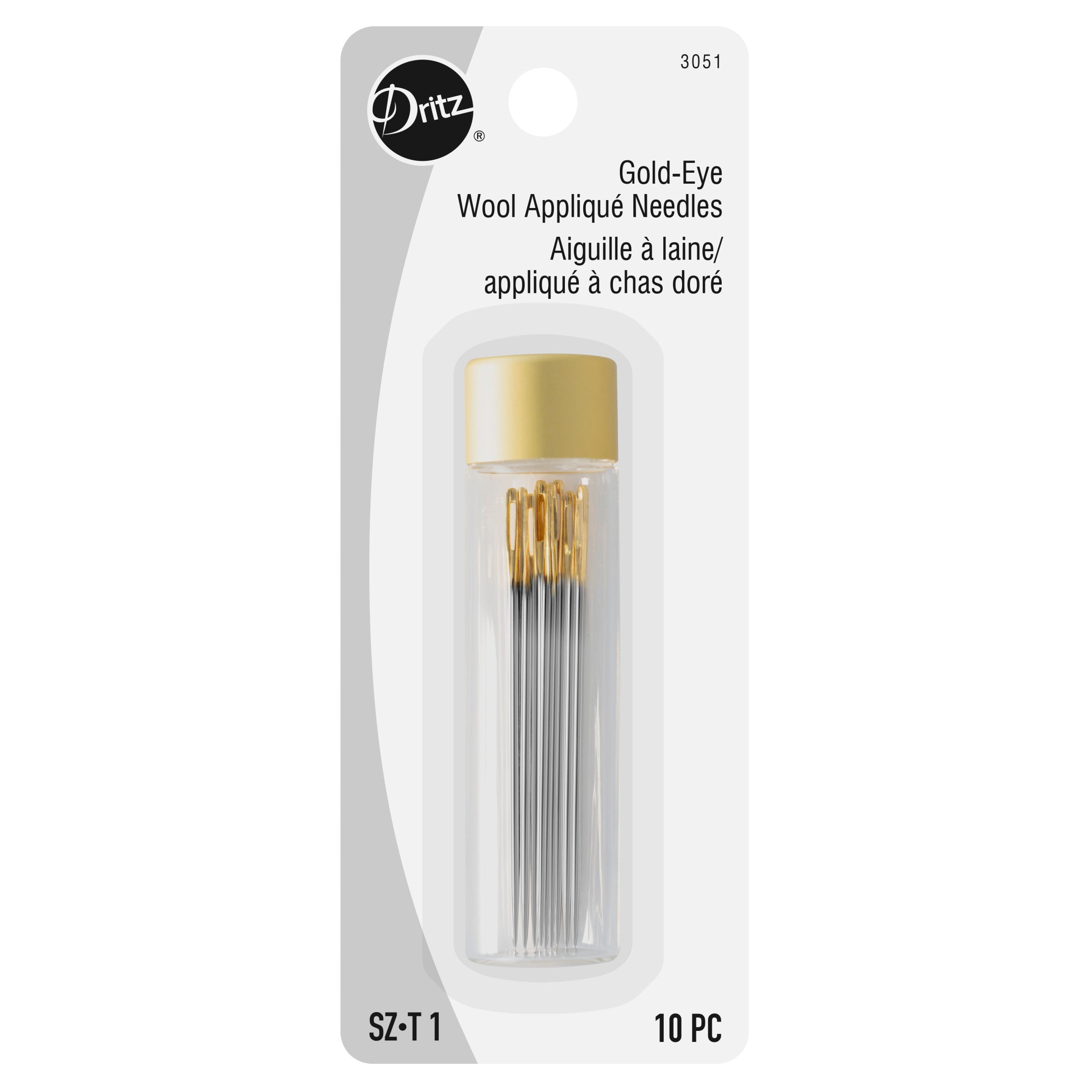 Dritz Needles 3051 aiguille appliqué laine taille 1 x10