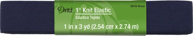 Dritz Elastics 9518 élastique bleu marine 25 mm x 2,7 m