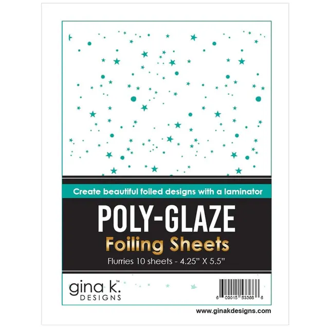 Gina K. Designs Poly-Glaze Flurries feuilles foil A2 10 feuilles