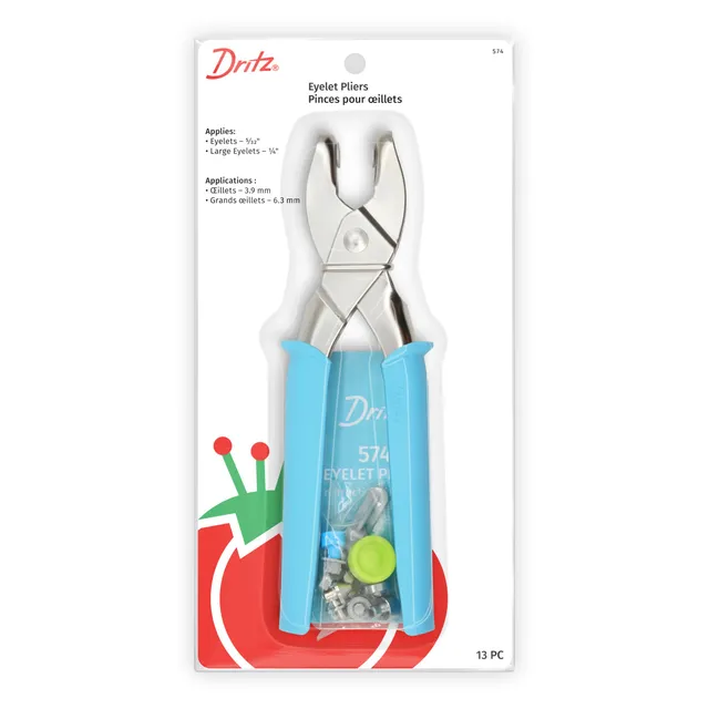 Dritz 574 pince œillets turquoise 4 et 6 mm