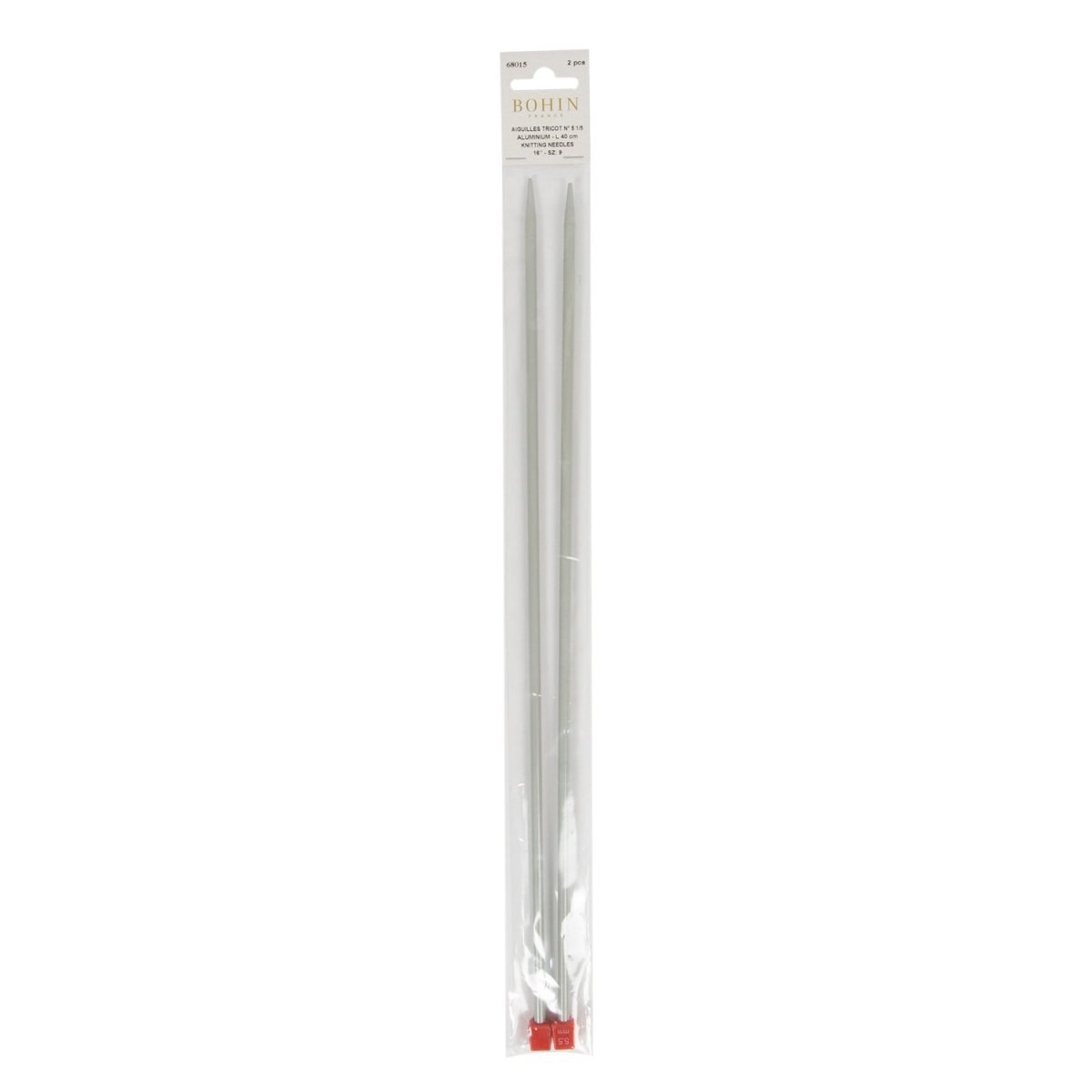 Bohin Tricot & Crochet aiguilles à tricoter 40 cm N°4 aluminium