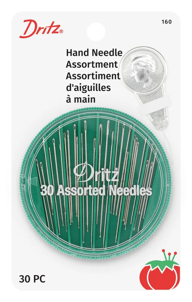 Dritz aiguilles à main assorties x30 avec enfile-aiguille