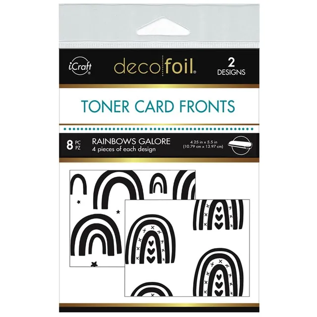 Deco Foil Rainbows Galore papier toner A2 8 feuilles arc-en-ciel