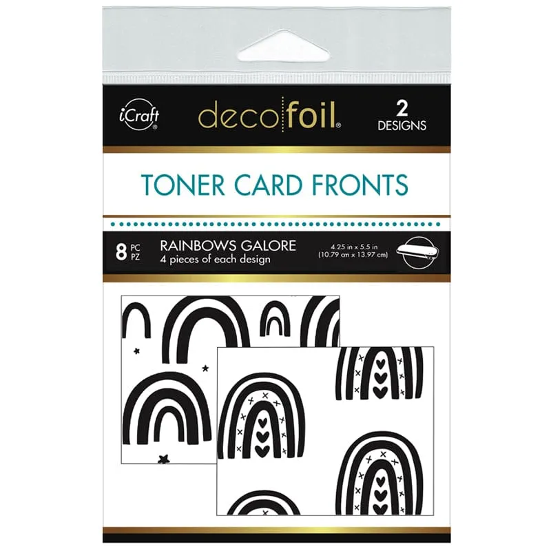 Deco Foil Rainbows Galore papier toner A2 8 feuilles arc-en-ciel