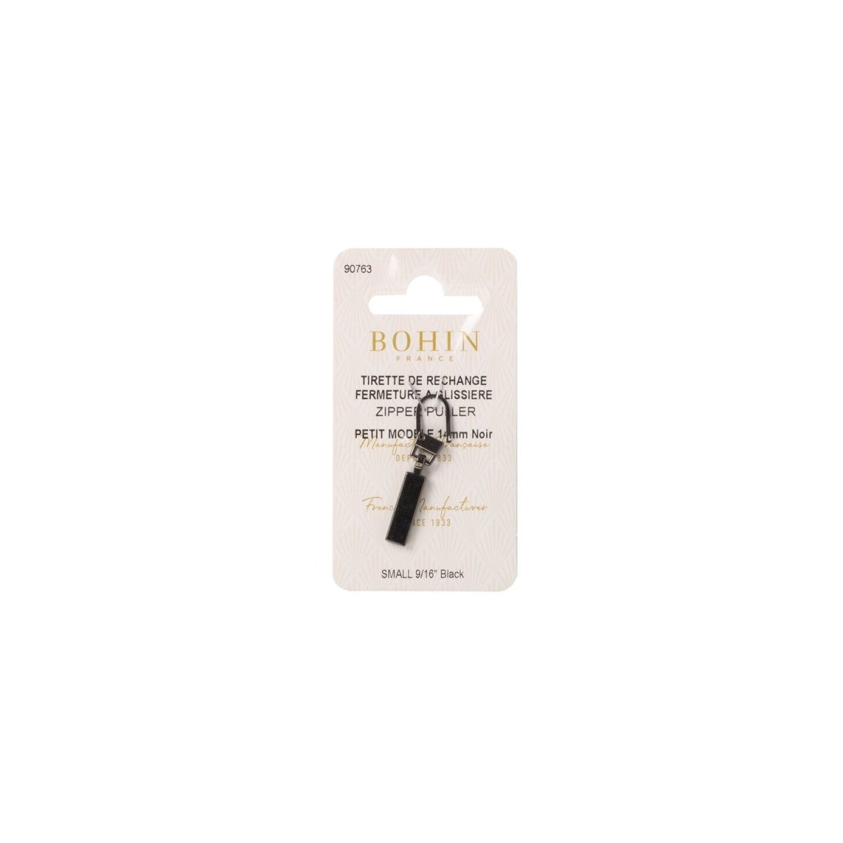 Bohin tirette rechange fermeture éclair argent 40 mm