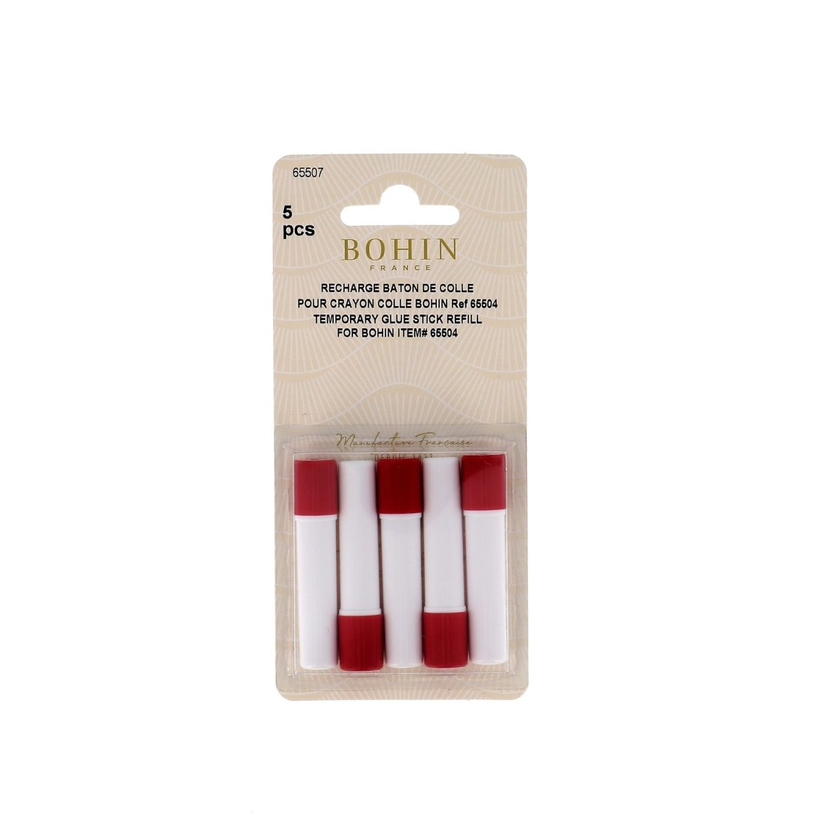 Bohin crayon colle textile temporaire recharges lot 2 pcs