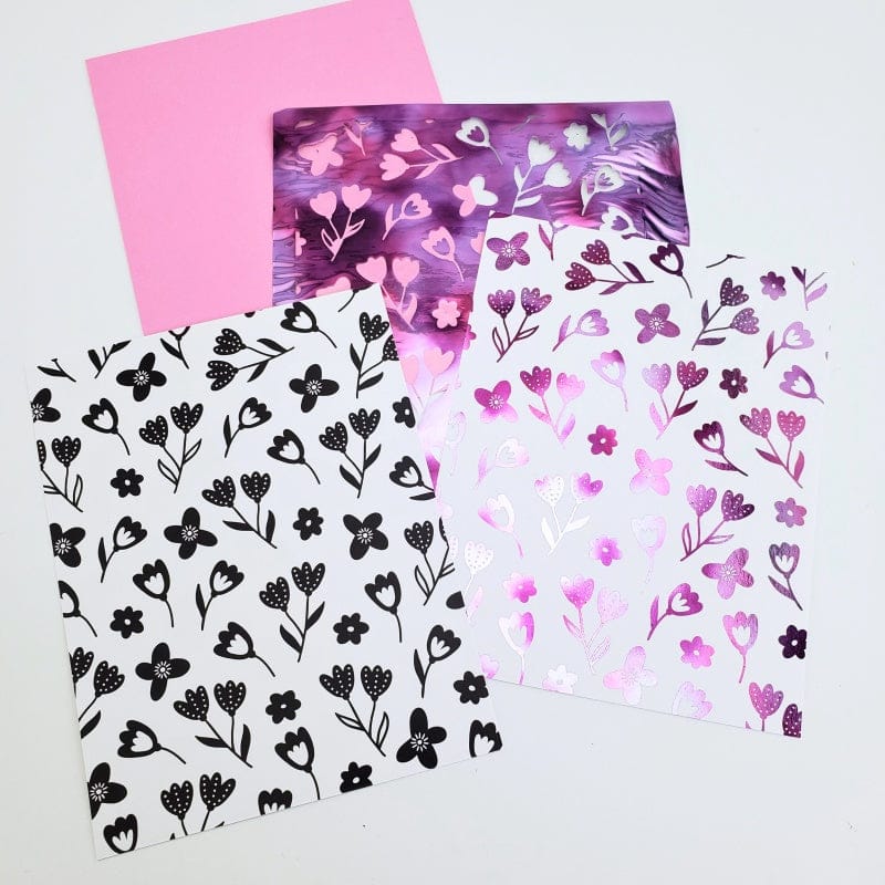 Deco Foil Toner Card Fronts Fresh Florals cartes A2 8 feuilles