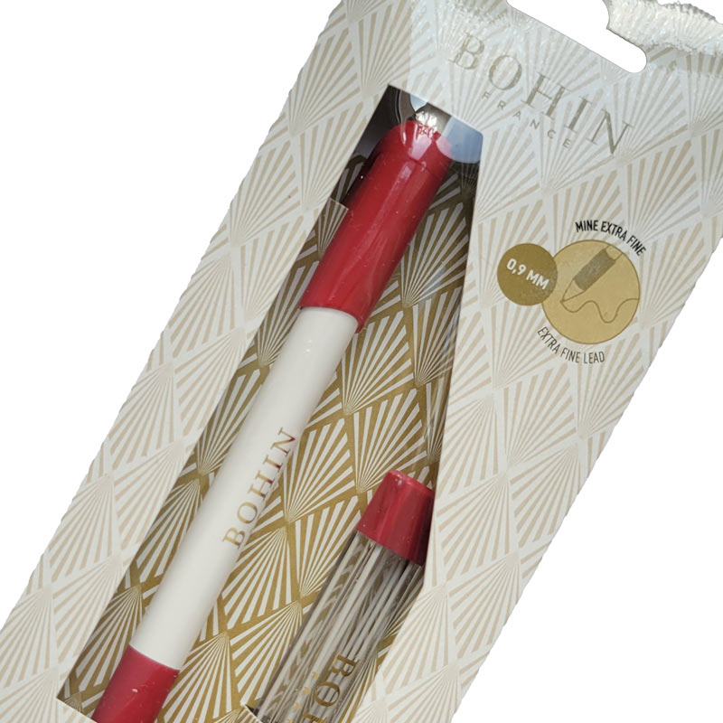 Bohin Critérium 0,9 mm crayon tissu blanc rechargeable
