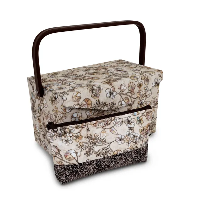 Dritz Z10456 panier couture rectangulaire moyen fleuri + trousse
