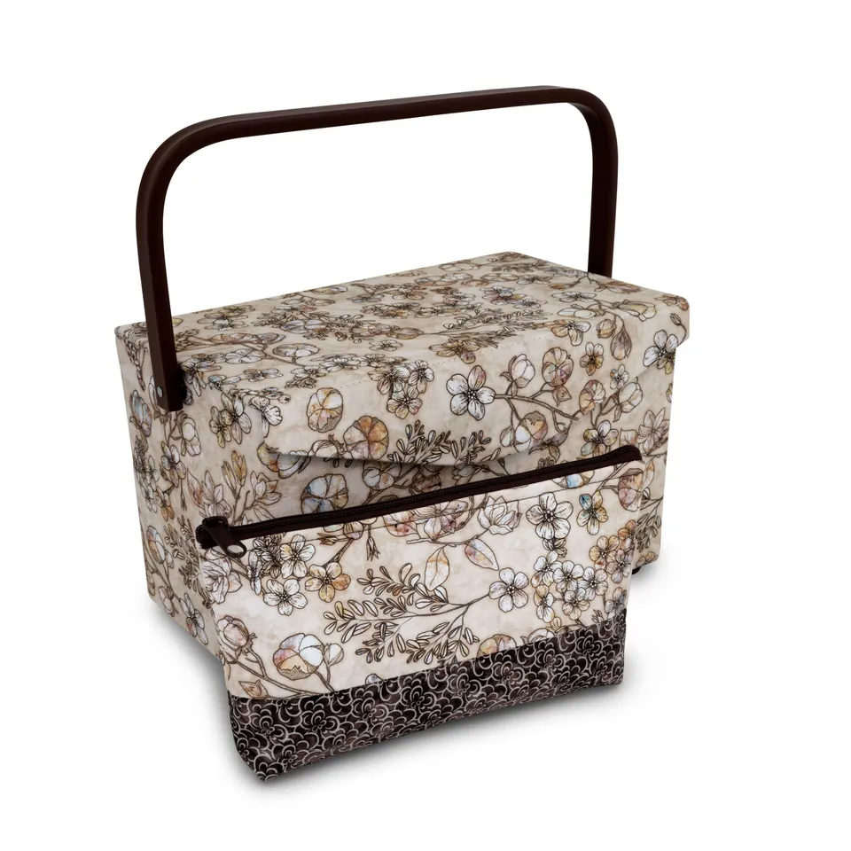 Dritz Z10456 panier couture rectangulaire moyen fleuri + trousse