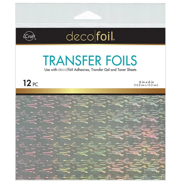 Deco Foil Icy feuilles transfert métallique 15x15cm x12