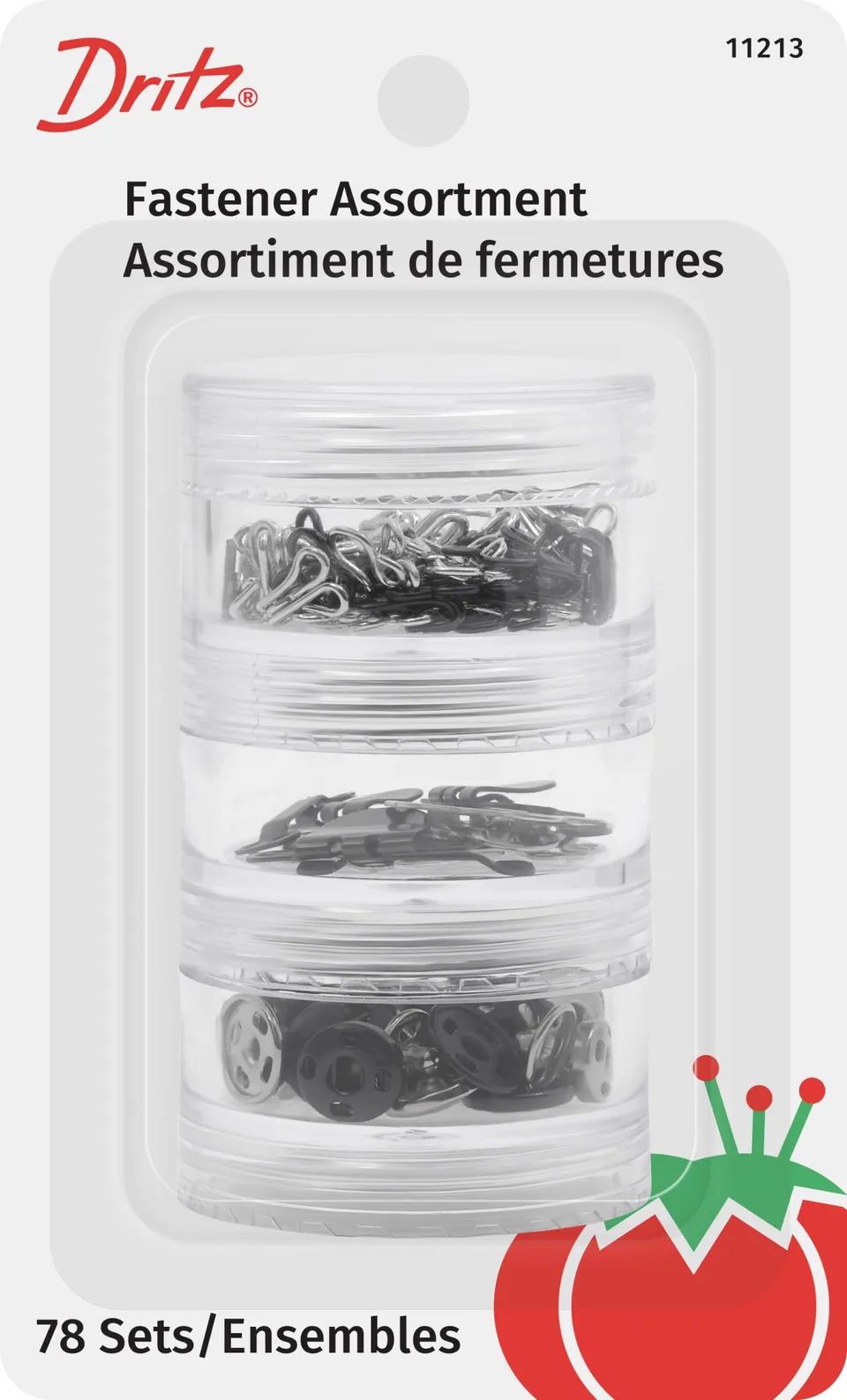 Dritz assortiment agrafes pressions à coudre 78 pc