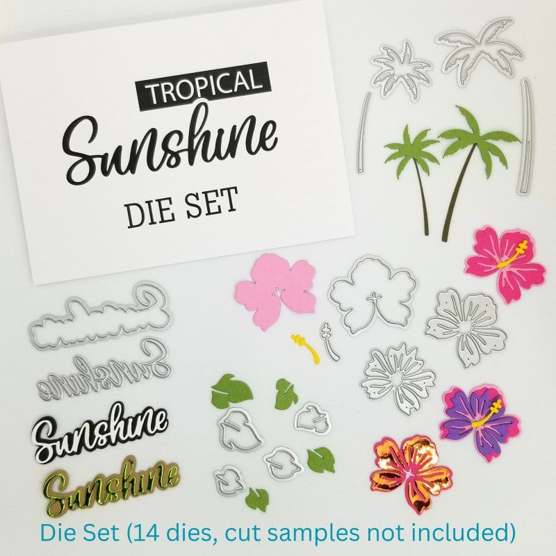 Gina K. Designs Kit cartes Tropical Sunshine tampons dies pochoir