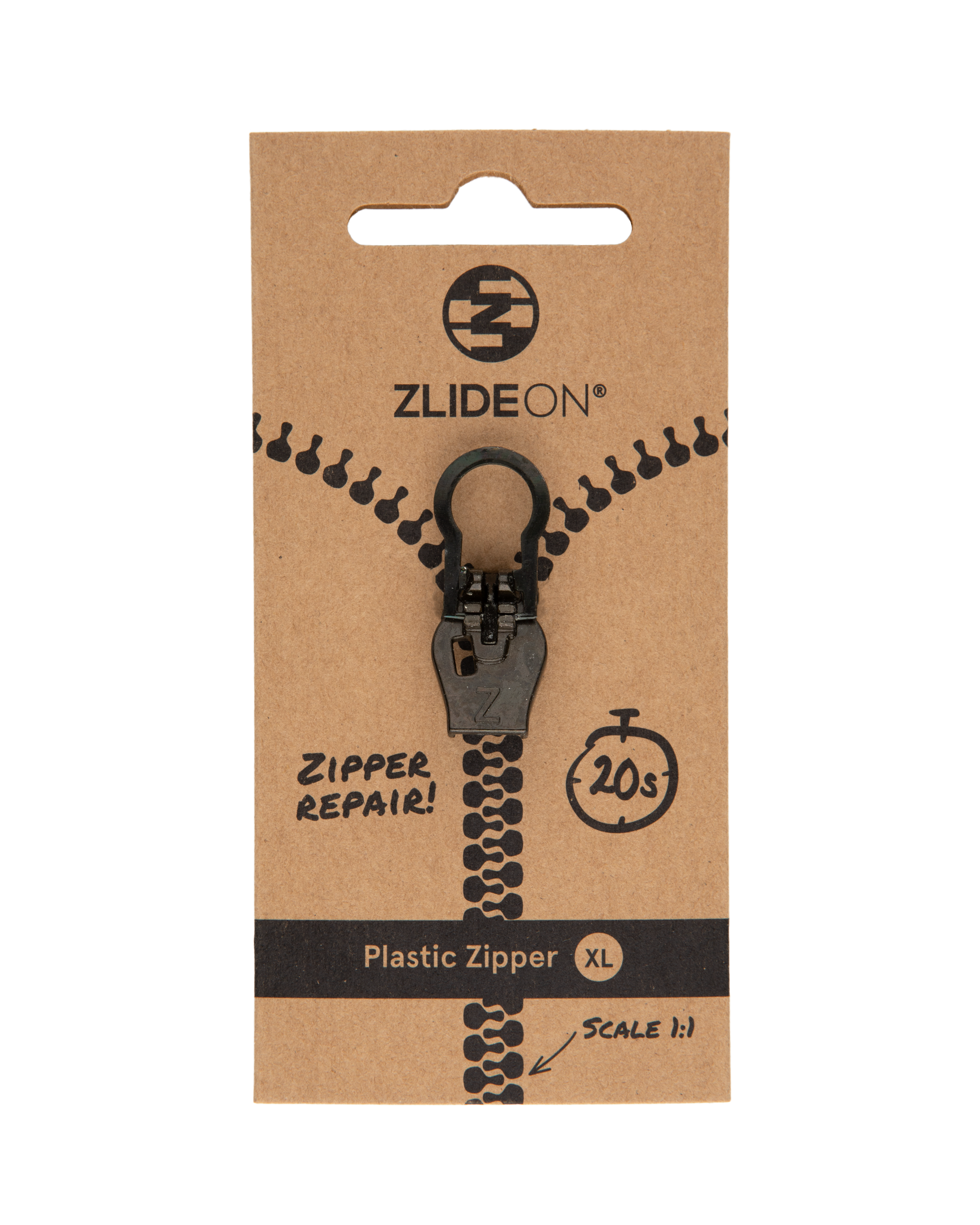 ZlideOn Single Pack curseur réparation fermeture éclair noir