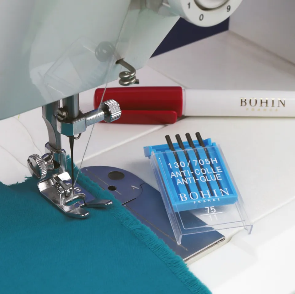 Bohin Aiguilles Machine Anti-Colle N°75 Tissu Encollé