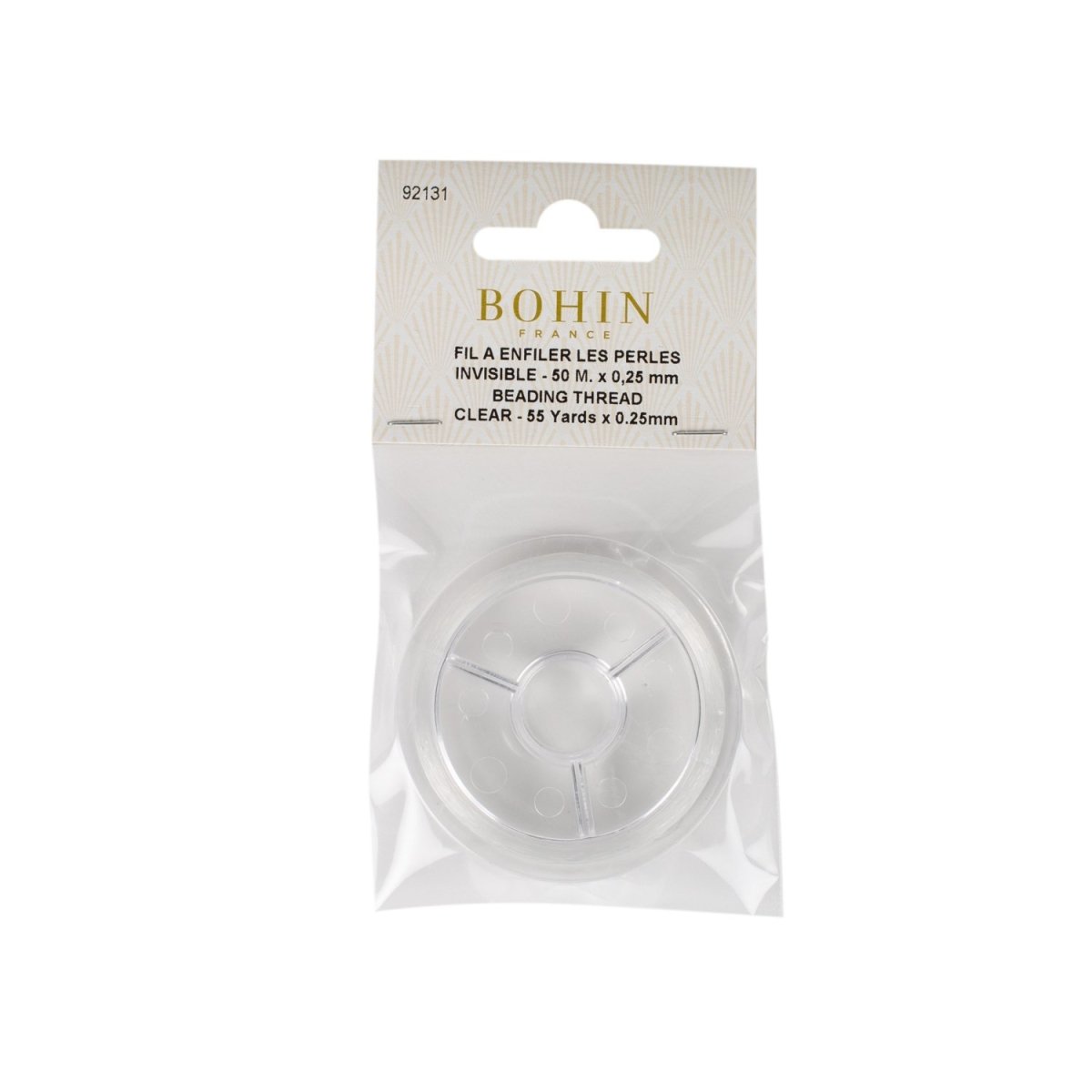 Bohin Fils Fil à enfiler perles nylon 0,25 mm 50 m