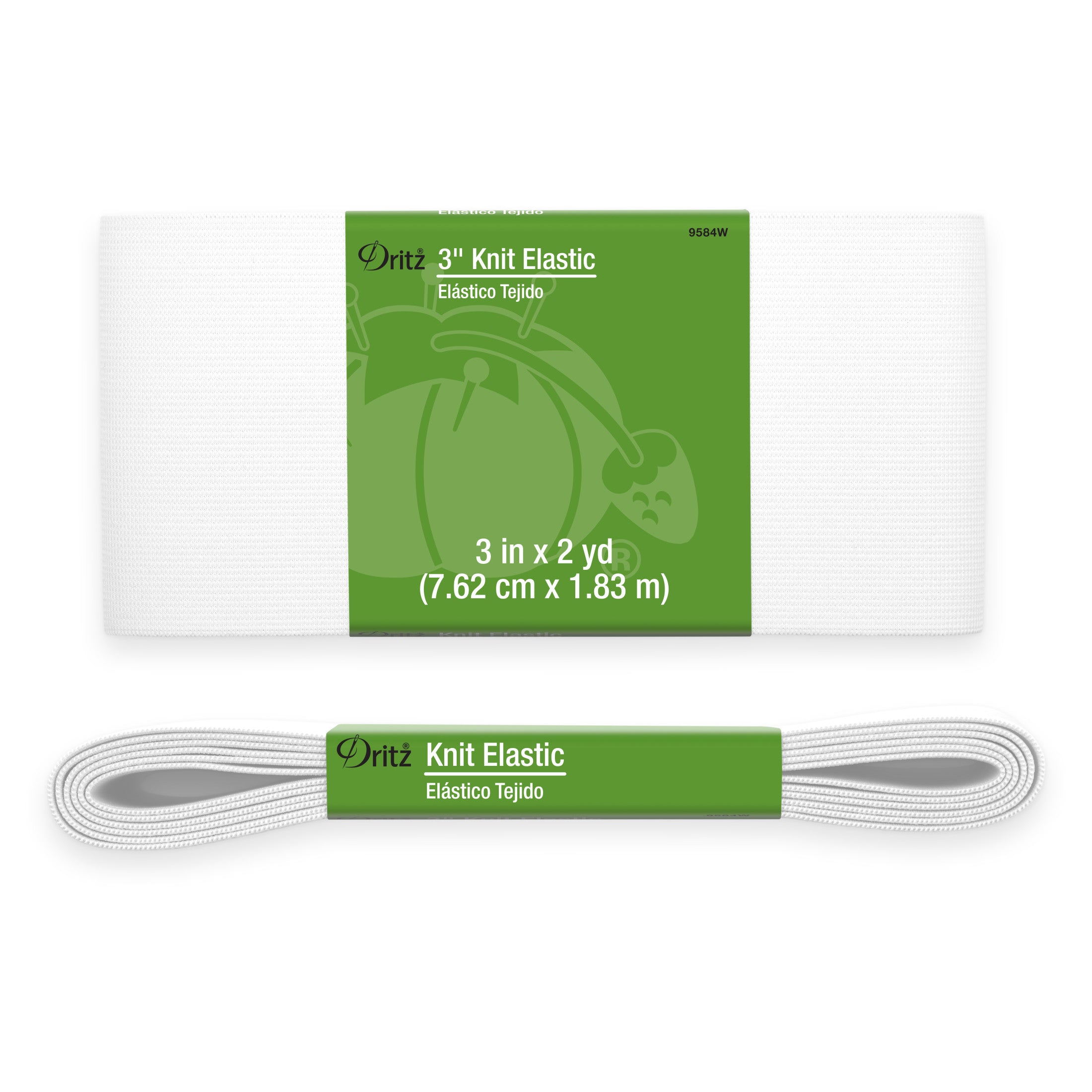 Dritz Élastique Tricot Blanc Large 76 mm 1,8 m