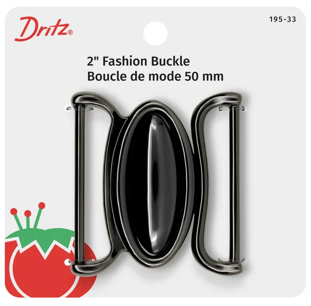 Dritz 195-33 boucle ceinture ovale 50 mm gunmetal métal