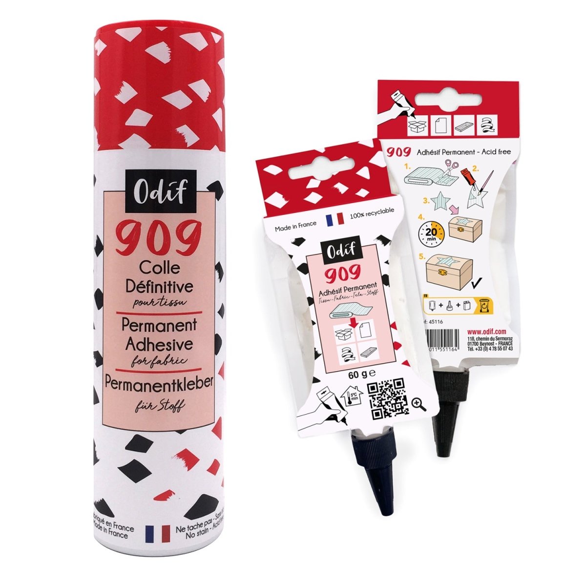 Odif 909 colle textile définitive poche spray