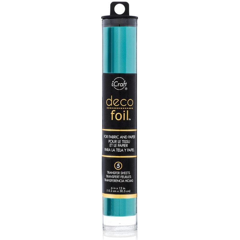 HeatnBond Deco Foil feuilles transfert turquoise satin x5