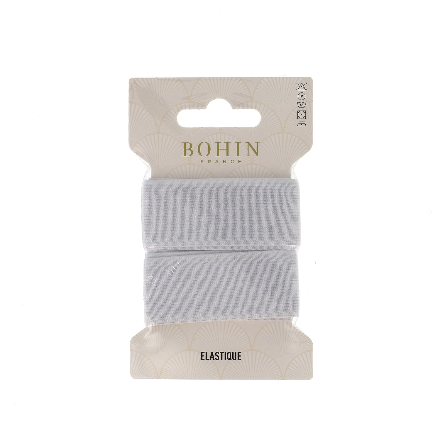 Bohin Élastiques élastique large blanc 20 mm x 0,80 m