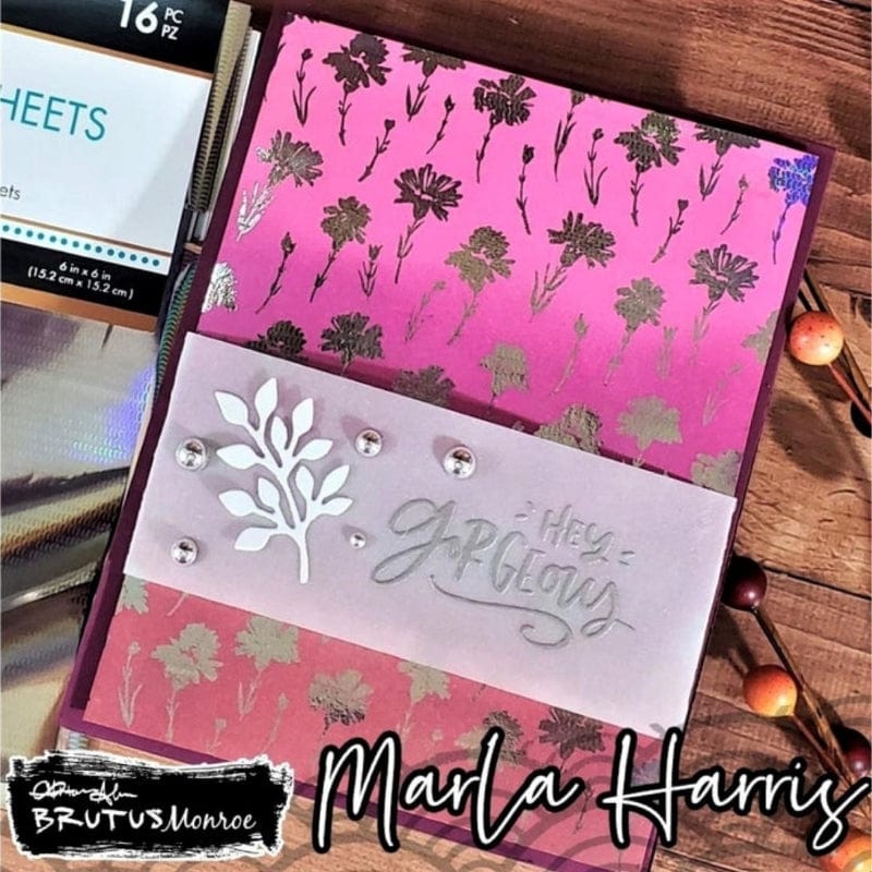 HeatnBond Brutus Monroe Pewter Ripples feuille foil 16 pièces