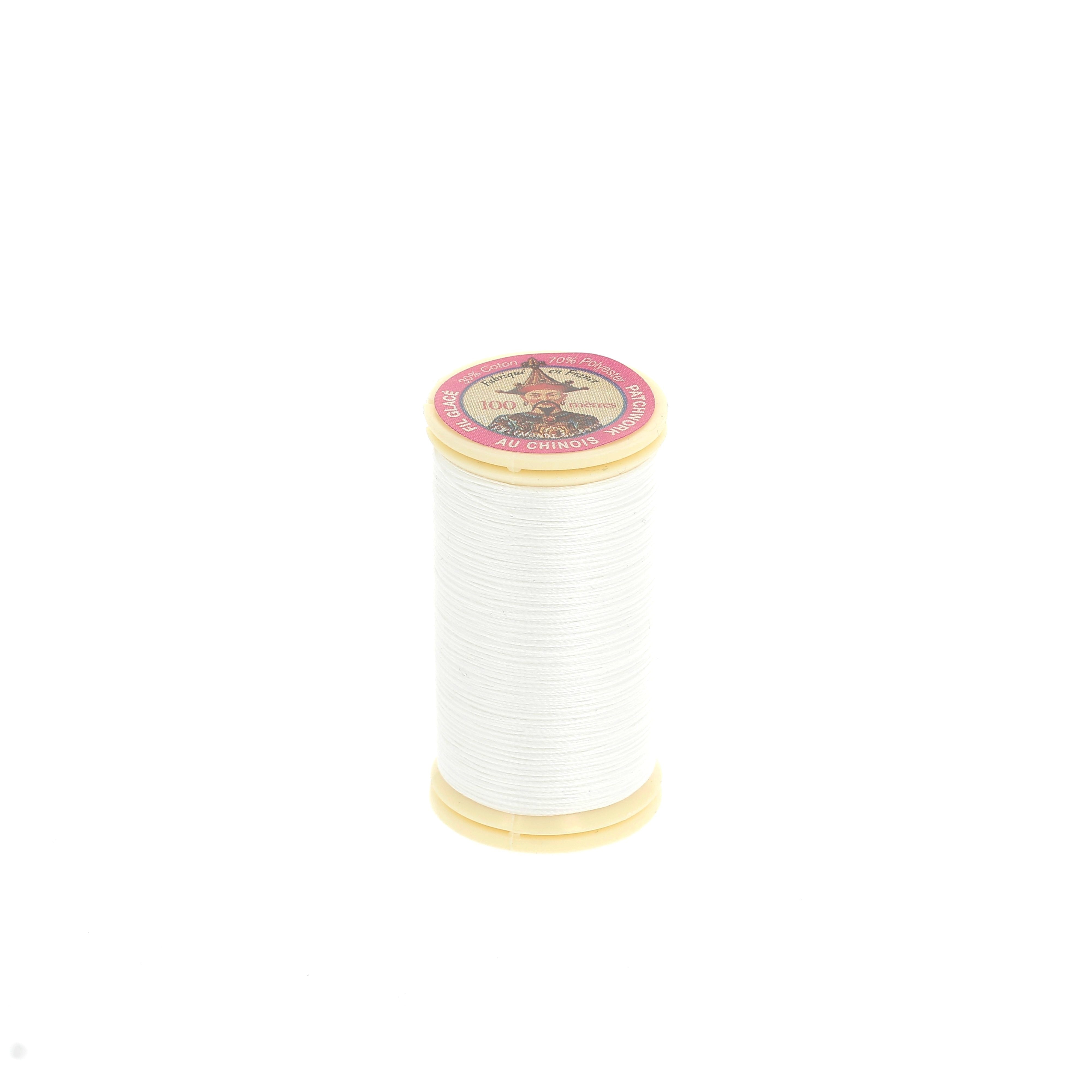 Fil Au Chinois Fil Patchwork Glacé N°50 100 m Blanc 100