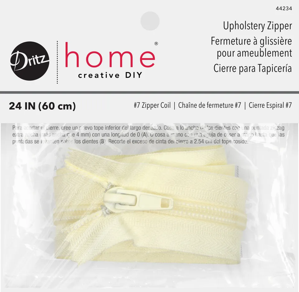 Dritz Fasteners fermeture éclair crème 60,9 cm coussin