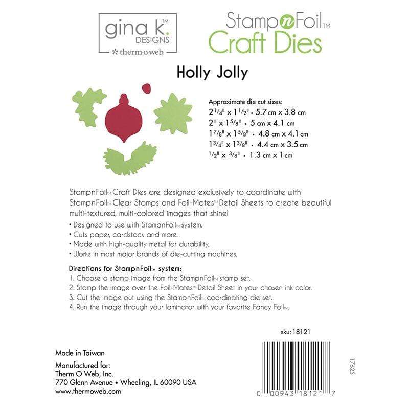 Gina K. Designs 18121 Holly Jolly matrice découpe x5