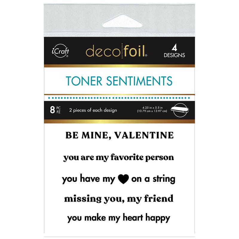 HeatnBond Deco Foil Toner Sheets papier foil Lots of Love 8 feuilles