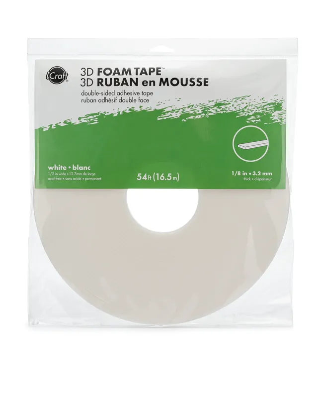 iCraft 3D Foam Tape rouleau mousse blanche 16,4 m