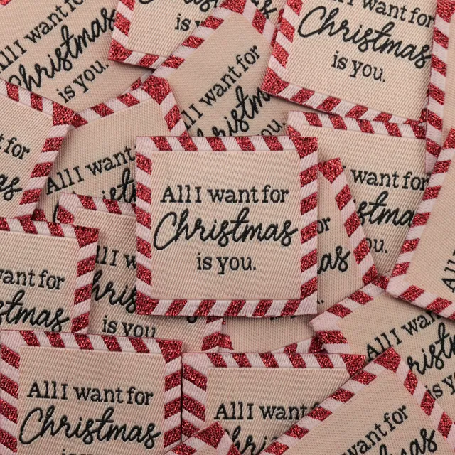 Bohin Étiquette à coudre All I want for Christmas 3,5 cm