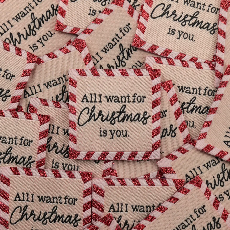 Bohin Étiquette à coudre All I want for Christmas 3,5 cm