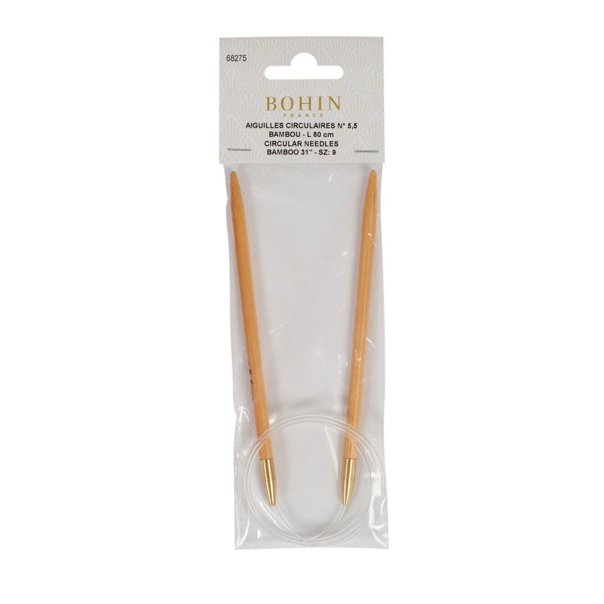 Bohin aiguilles circulaires bambou 80 cm n°5