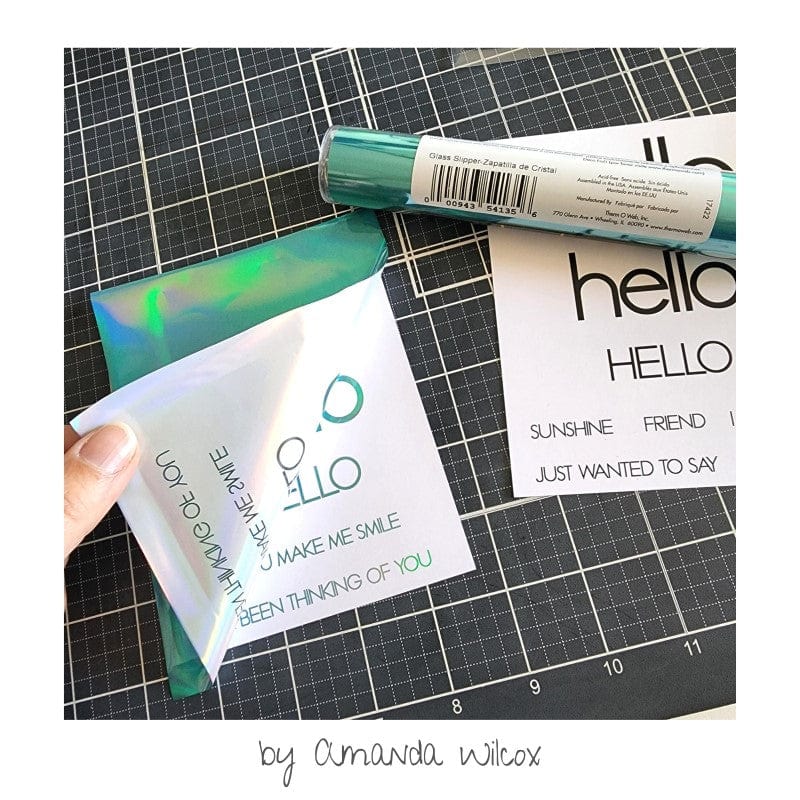 HeatnBond Deco Foil Oh Hello carte A2 8 feuilles toner