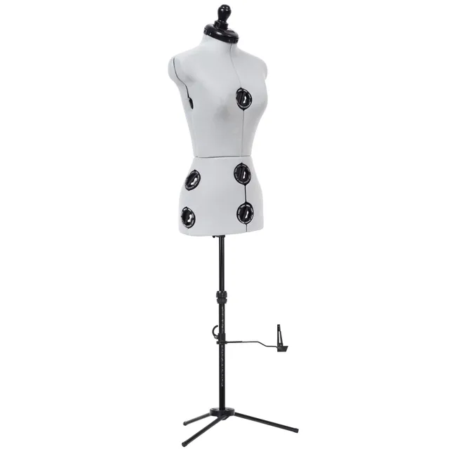 Dritz Twin-Fit mannequin couture réglable Medium gris