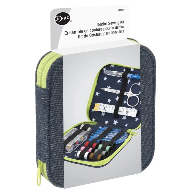 Dritz Sewing Kit trousse couture bleu marine 25 aiguilles