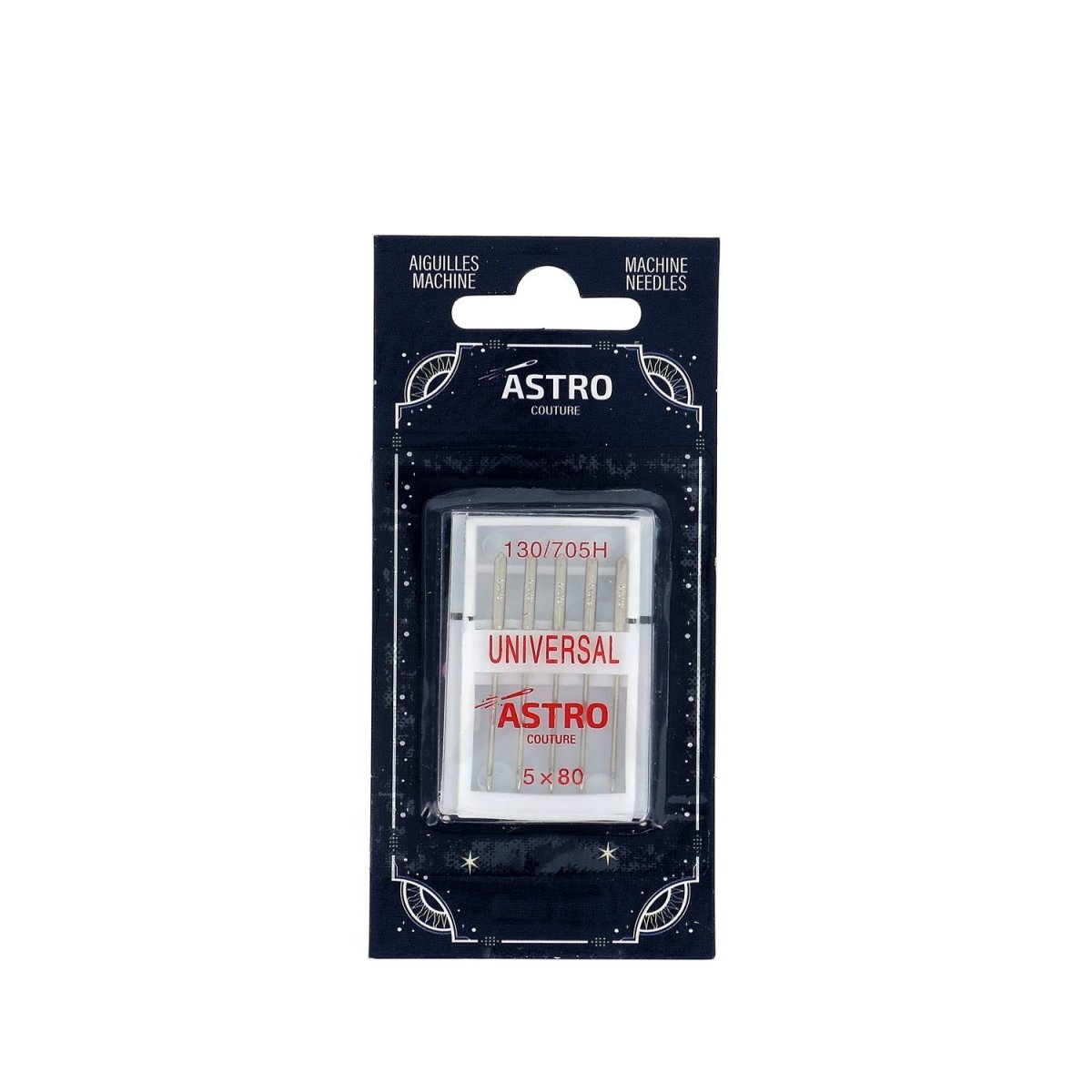 Bohin Astro Couture aiguilles machine universelle x5 nickelé